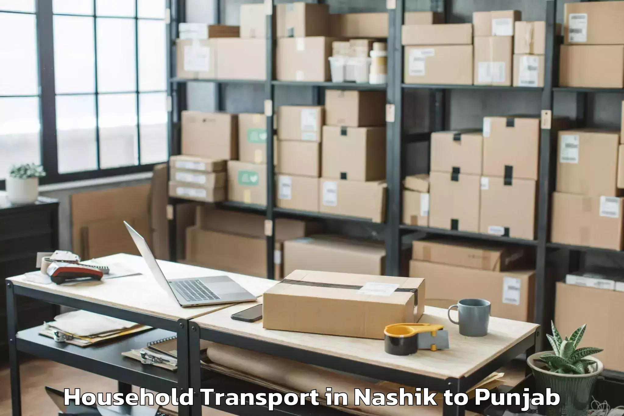 Trusted Nashik to Adampur Jalandhar Household Transport